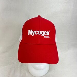Mycogen Seed K Products Logo Strapback Trucker Hat Cap White‎